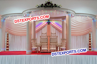 Latest Wedding White Fiber Mandap