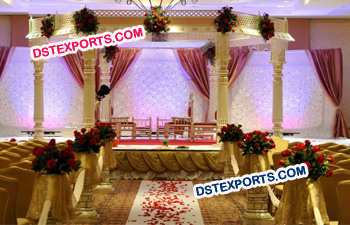 Elegant White Wedding Mandap