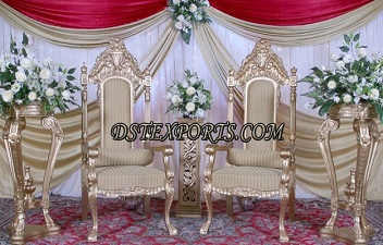 INDIAN WEDDING GOLD CHAIRS SET