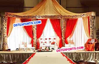 Muslim Wedding Gold Stage Set