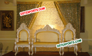 Asian Wedding Pearl Gold Sofa Set