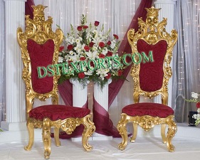 WEDDING GOLDEN HIGH BACK CHAIRS