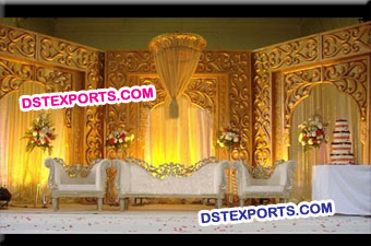 Asian Wedding Stage Fiber Backdrop Panels