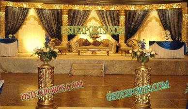 MUSLIM WEDDING GOLDEN CARVED STAGE SET