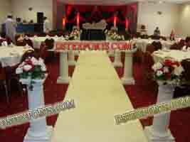 NEW WEDDING AISLEWAY ROMAN PILLARS