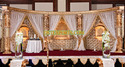 MUSLIM WEDDING  GOLD  CRYSTAL STAGE SET