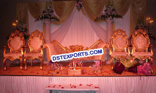 Asian Wedding Royal Gold Furniture Set