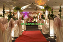 WEDDING  LIGHTED  PILLARS STAGE SET