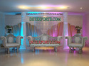 WEDDING  SILVER  STAGE DECORATIONS