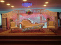 WEDDING STAGE  WITH  CARVED BACKDROP