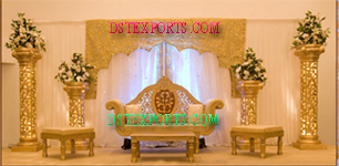 ASIAN WEDDING GOLD  DECORATED STAGE