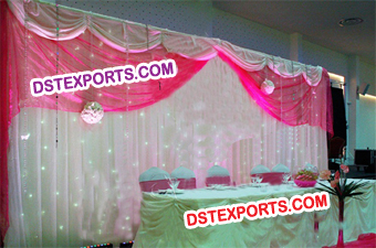 Indian Marriage Stage Backdrop With Swags