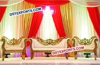 Wedding Stage Gold Sofa set