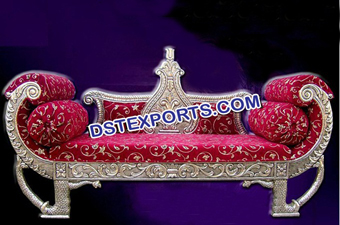 Indian Wedding Silver Metal King Sofa