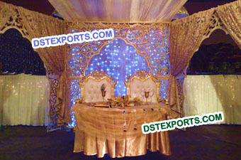 Indian Wedding Stage Fiber Backdrop Frame