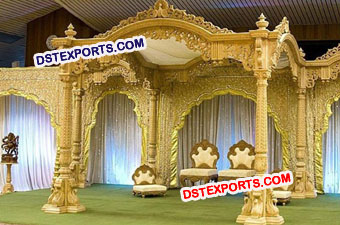Indian Wedding Traditional Wooden Carved Mandap