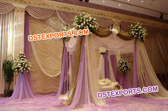 Nigerian Wedding Stage Lehariya Backdrop