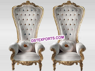 Wedding Royal Queen Throne Chairs Set