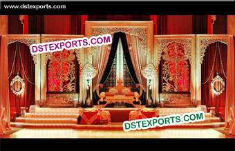 Indian Wedding Golden Backdrop Frame