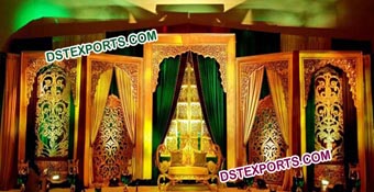 Indian Wedding Hand Carved Backdrop Panel