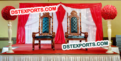 INDIAN WEDDING MAHARAJA CHAIRS SET