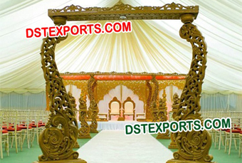 Wedding Wooden Hand Carved Welcome Gate
