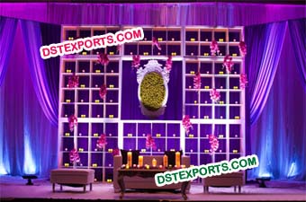 Wedding Ceremony Stage Candle Backdrop Stands