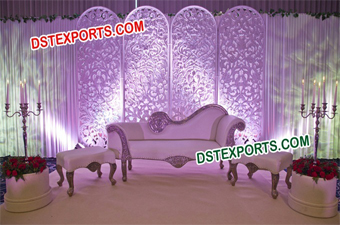 English Wedding Stage Backdrop Panel