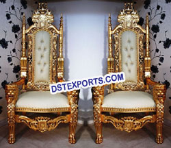 ROYAL WEDDING GOLD CHAIRS SET