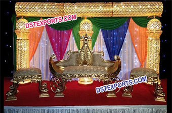 Indian Wedding Jewel Crystal Gold Stage