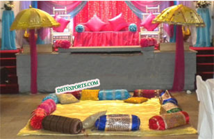 WEDDING COLOURFUL MEHANDI STAGE SET