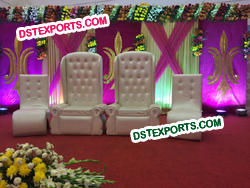 WEDDING STAGE DECOR WHITE FURNITURE