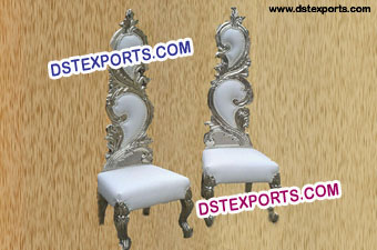 Latest Wedding Silver Metal leaf Chairs