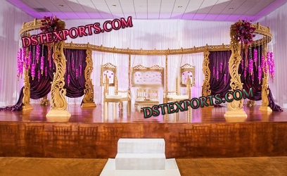 Wedding Wooden Peacock Mandap