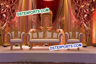 Wedding Wooden Carved Sofa Set