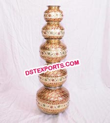 Wedding Meenakari Hand Made Steel Pot