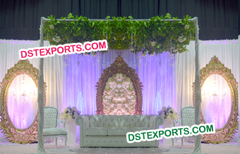 Fiber Oval Shape Wedding Stage Backdrop Frames