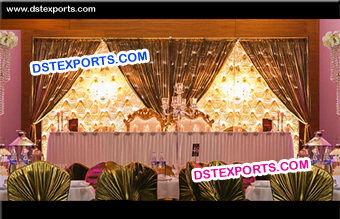 Leather Crystal Fitted Wedding Stage