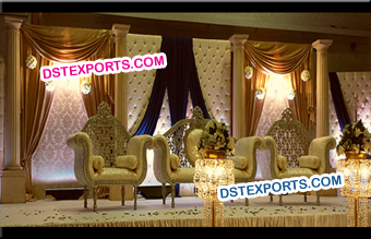 Asian Wedding Tufted  Panel Stage