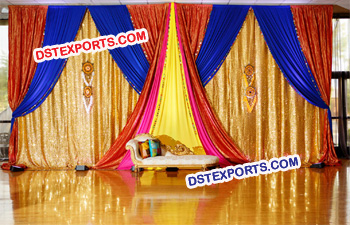 Golden Wedding Drapery Wedding Backdrop