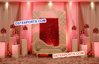 Leather Tufted Wedding Stage Decoration