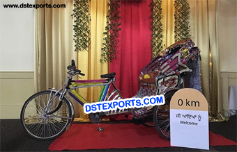 Bride And Groom Entrance in Rickshaw