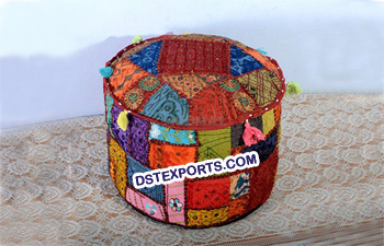 Wedding Rajasthani Patchwork Pouf