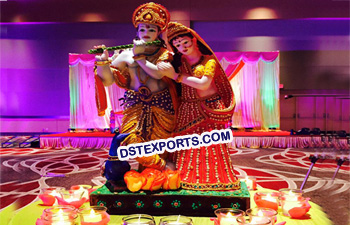 Radha Krishan Theme Garba Decoration