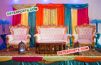 Pakistani Walima Stage Sofa Set