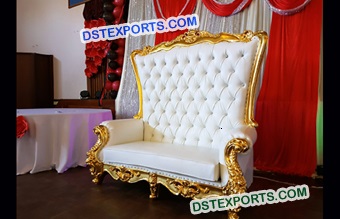 Beautiful Wedding Golden Love Seater Chaise