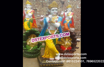 Beautiful Lord Krishna Fiber Statue