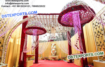 Wedding Stage Fiber Umberella Decors