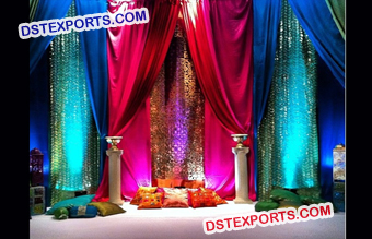 Glitering Backdrop For Mehndi Event