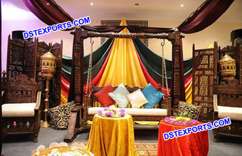 Muslim Wedding Teak Wood Jhula Swing